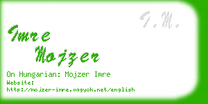 imre mojzer business card